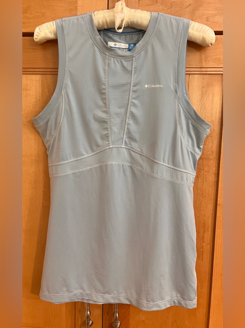 Columbia Light Blue Athletic Mesh-Detail Tank Medium